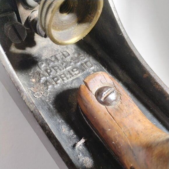 Vintage Stanley Bedrock 605 Plane Corrugated Sole Patent D Apr 2 1910 Rare - Picture 12 of 16